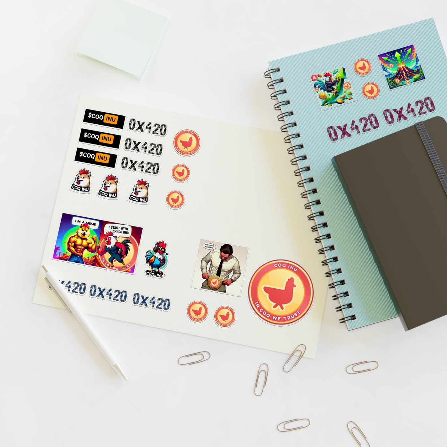 Sticker Sheets COQ INU Coin & Memes By Nifty