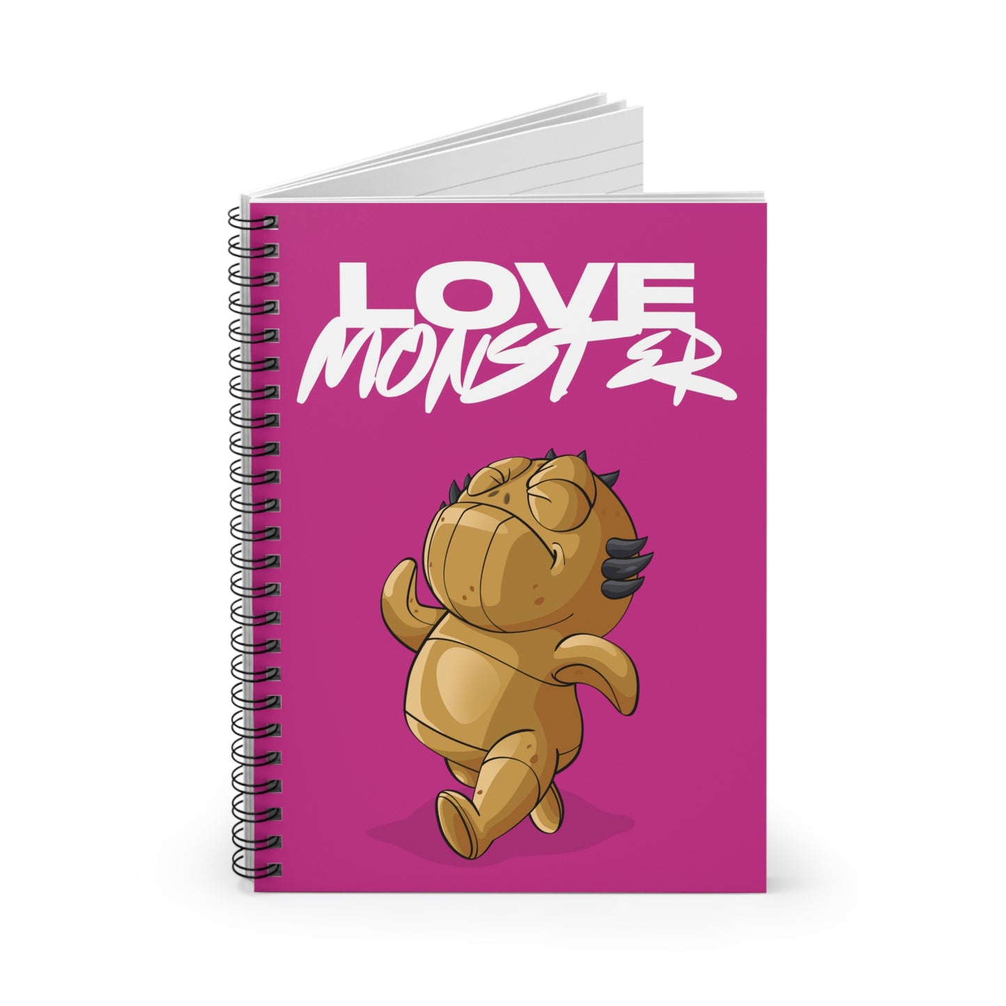 Spiral Notebook - Ruled Line Love Monster Patrick White Logo Text