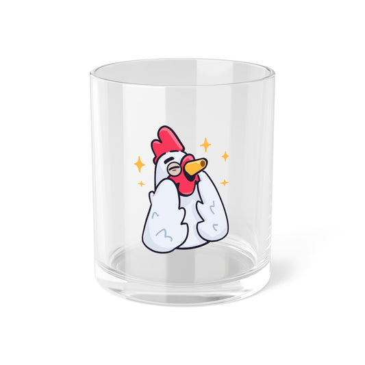 COQ Head Bar Glass Feels Good By Gravy, Funny Chicken (Chikn)