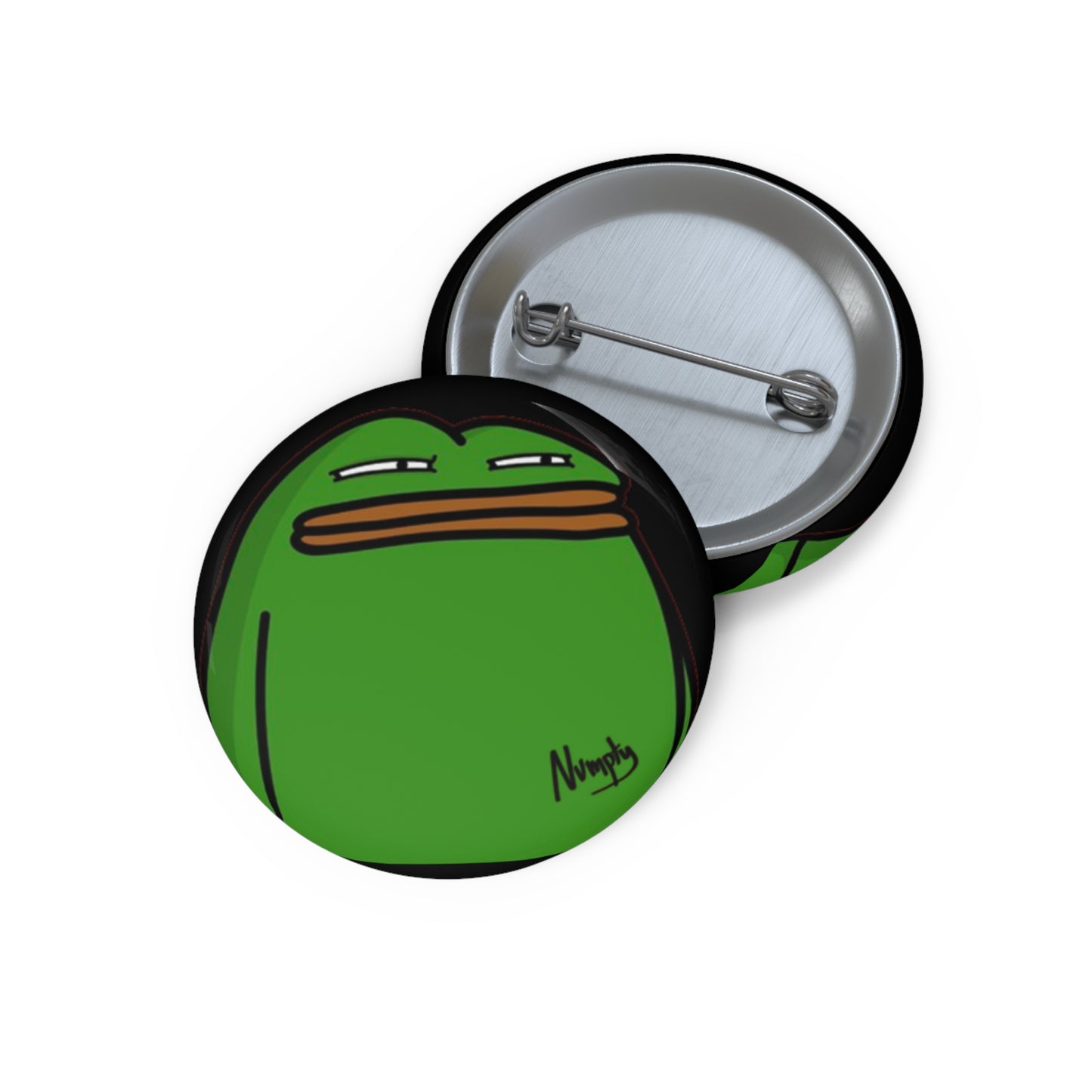 Pepe Portraits by Numpty Pin Buttons #COQ INU Pin Green