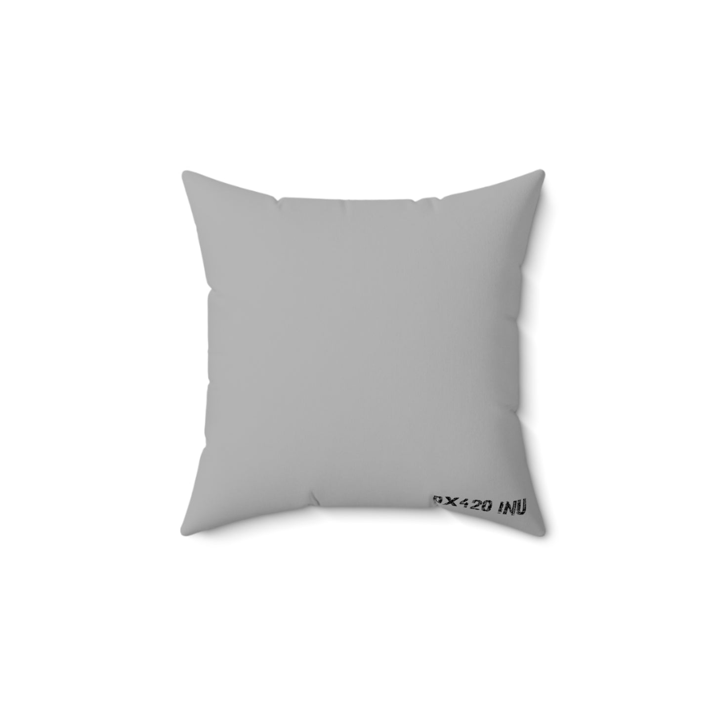 KIMBO Grey Spun Polyester Square Pillow 0x420 INU signature (COQ INU 0x420) #KIMBO Blue By Nifty