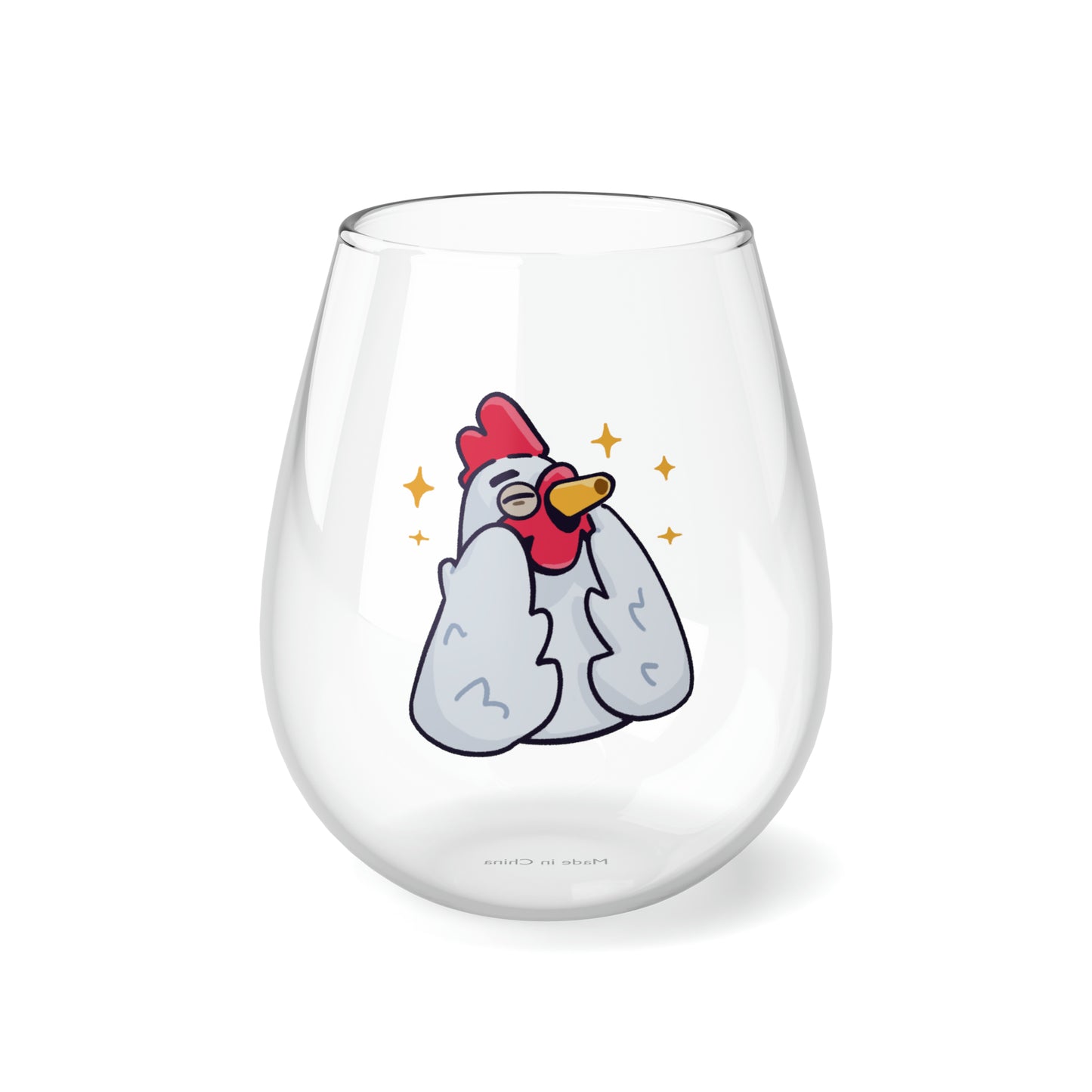 COQ INU Head Stemless Wine Glass, 11.75oz  #Feels Good By Gravy