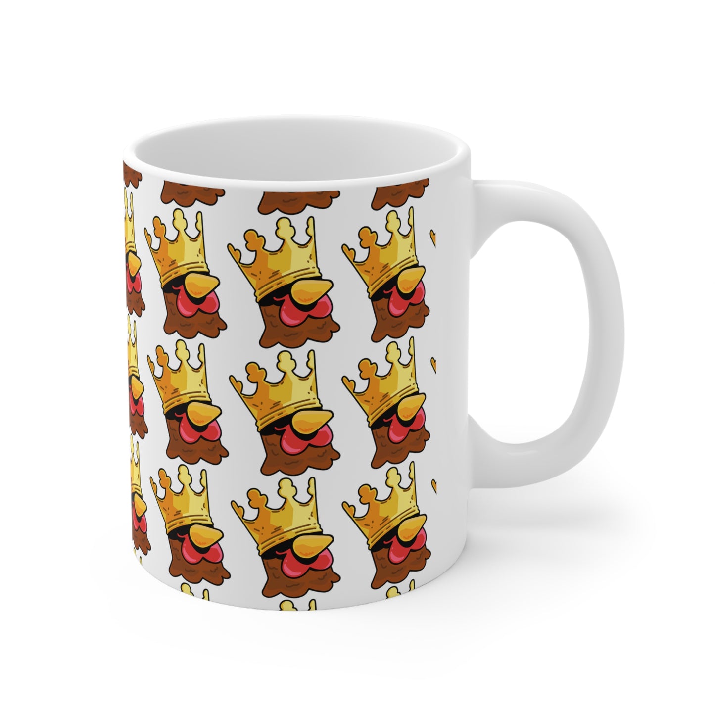 Gravy Crown Head Fan Art with Black Text; COQ INU 0x420 White Ceramic Mug 11oz