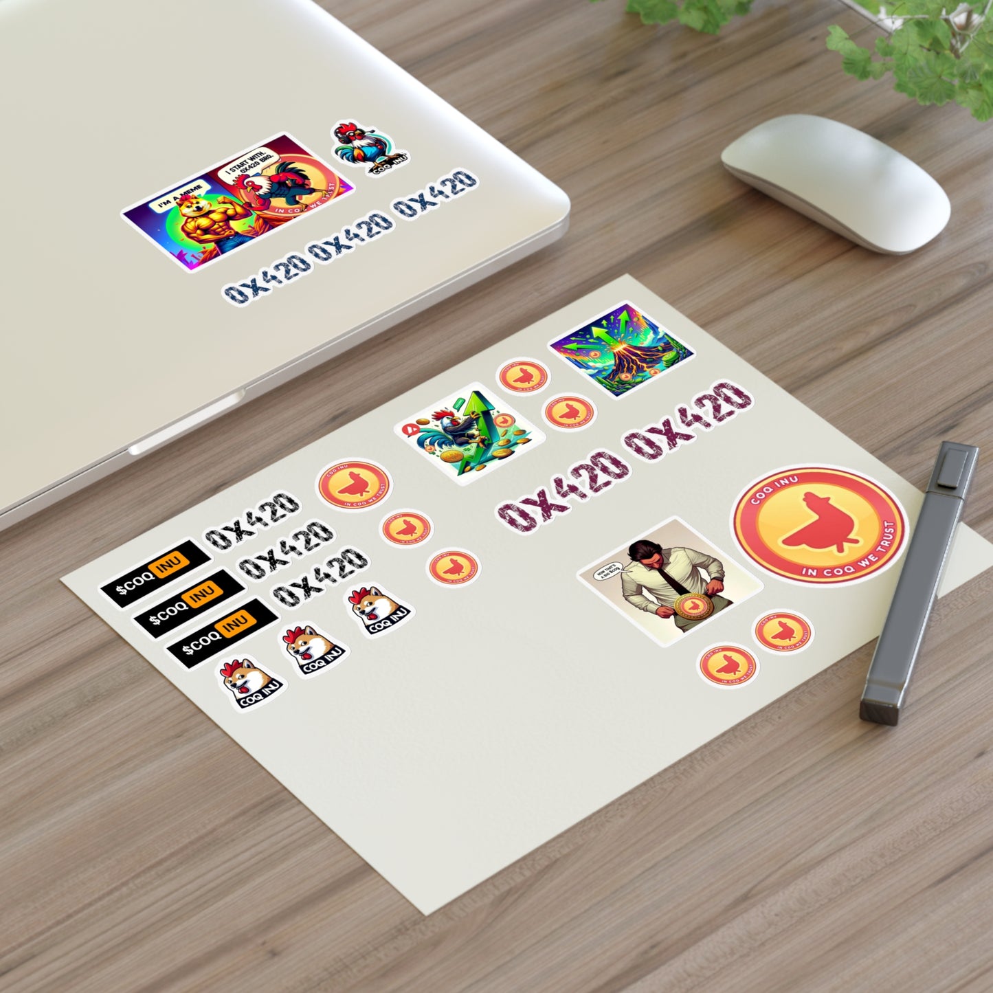 Sticker Sheets COQ INU Coin & Memes By Nifty