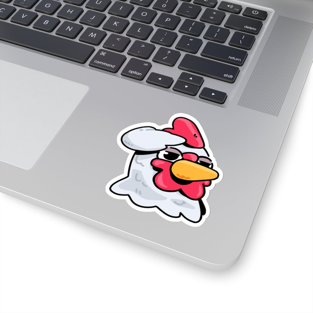 Gravy Fan Art COQ Head Sticker Salute, Funny Chicken (Chikn)