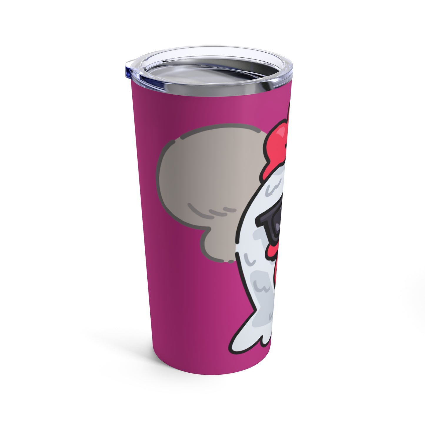 Gravy Fan Art Tumbler 20oz COQ Smokers Head (0x420 Shop) on Hot Pink Background