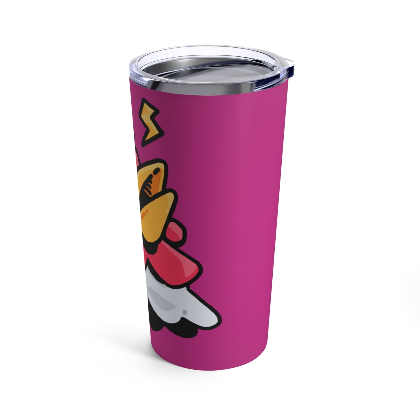 Gravy Fan Art Tumbler 20oz COQ Whistle Head (0x420 Shop) on Hot Pink Background