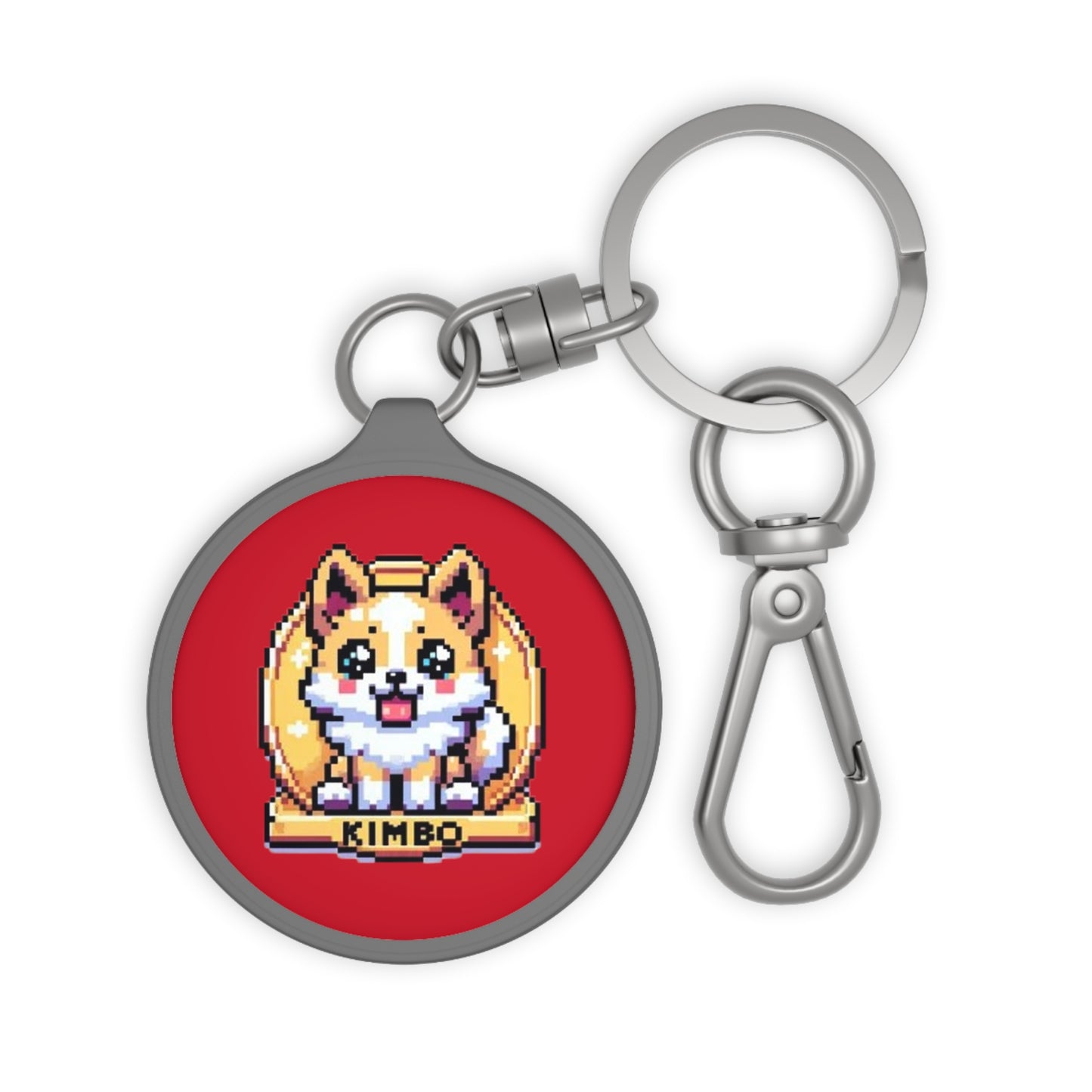 KIMBO Keyring Tag COQ INU 0x420 Red back ground #KIMBO Gold By Nifty