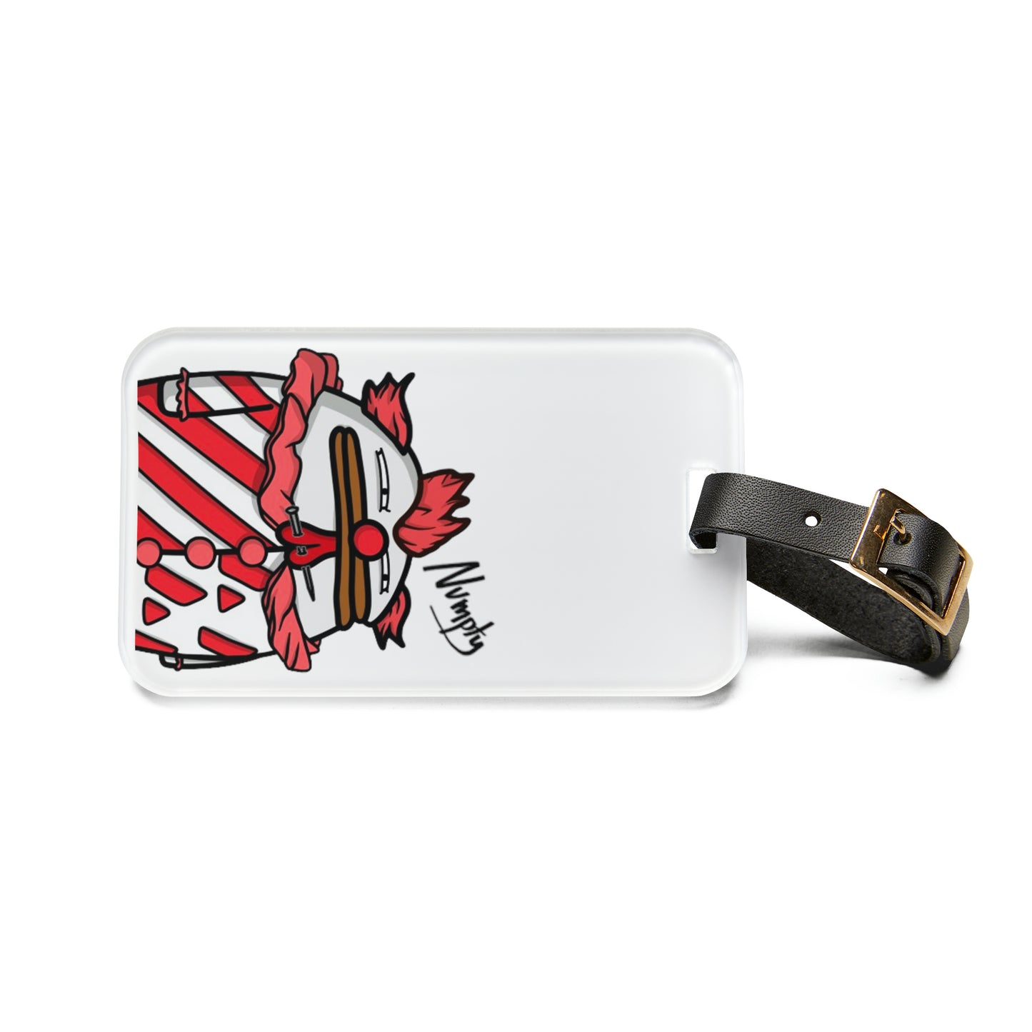 Luggage Tag COQ INU Logo & 0x420 Print by Numpty Pepe Portraits Clown