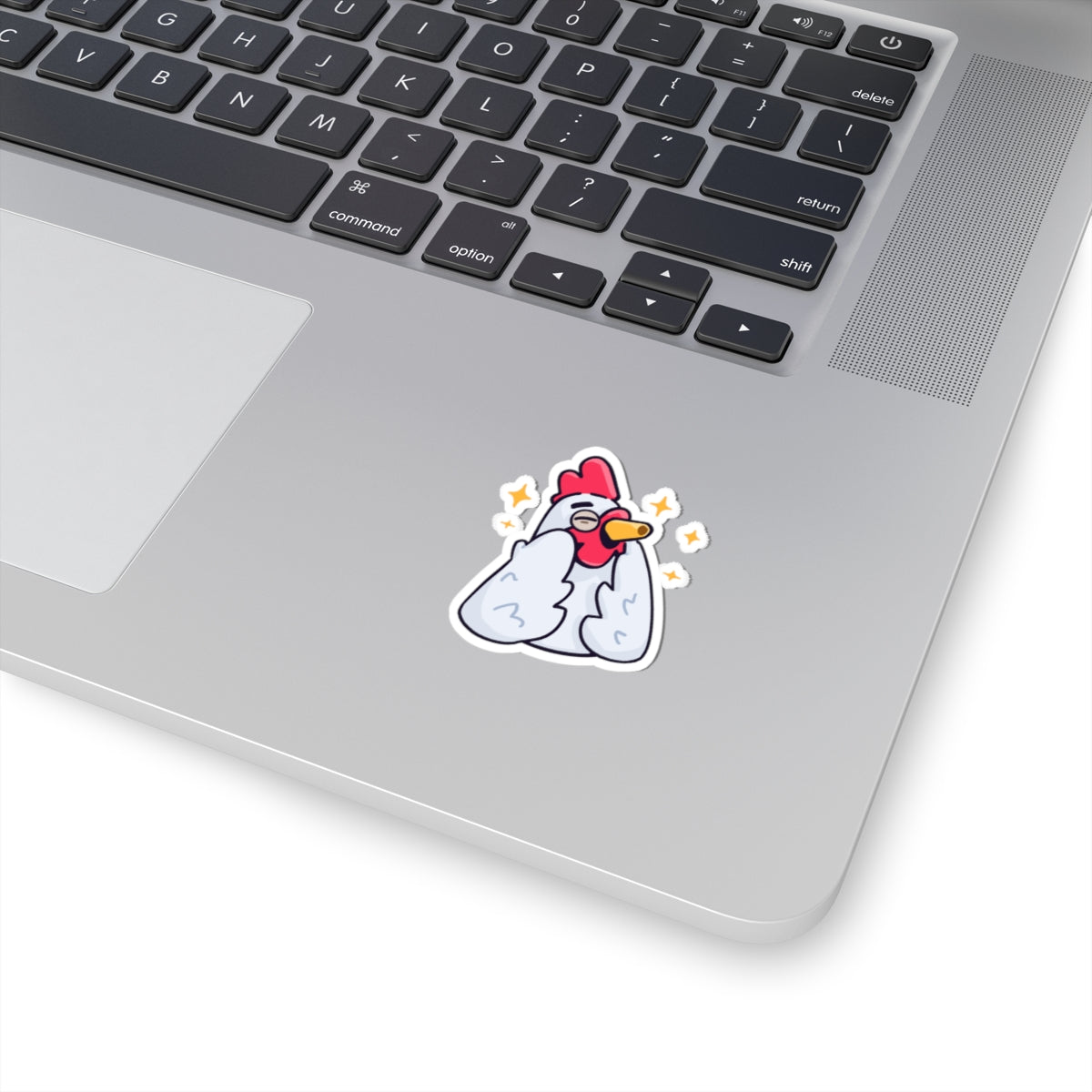 COQ Head Sticker Feels Good by Gravy, Funny Chicken (Chikn)