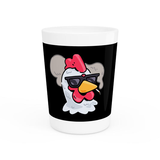 Gravy Fan Art Shot Glass Fan Art COQ Smokers Head on Black background (0x420 INU Store)