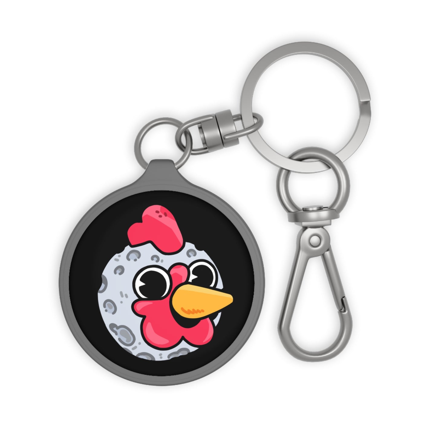 Keyring Tag COQ INU 0x420 Black back ground COQ Moon by Gravy