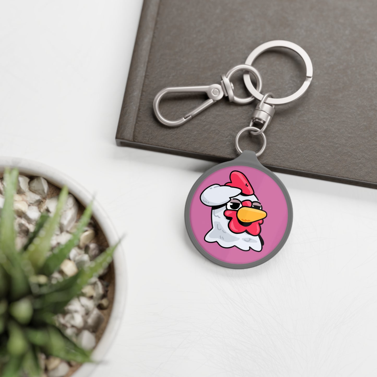 Keyring Tag COQ INU 0x420 light Pink back ground COQ Salute by Gravy