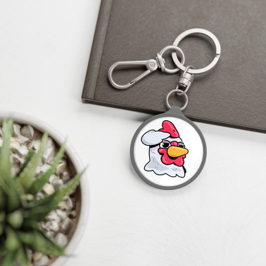 Keyring Tag COQ INU 0x420 White back ground COQ Salute by Gravy