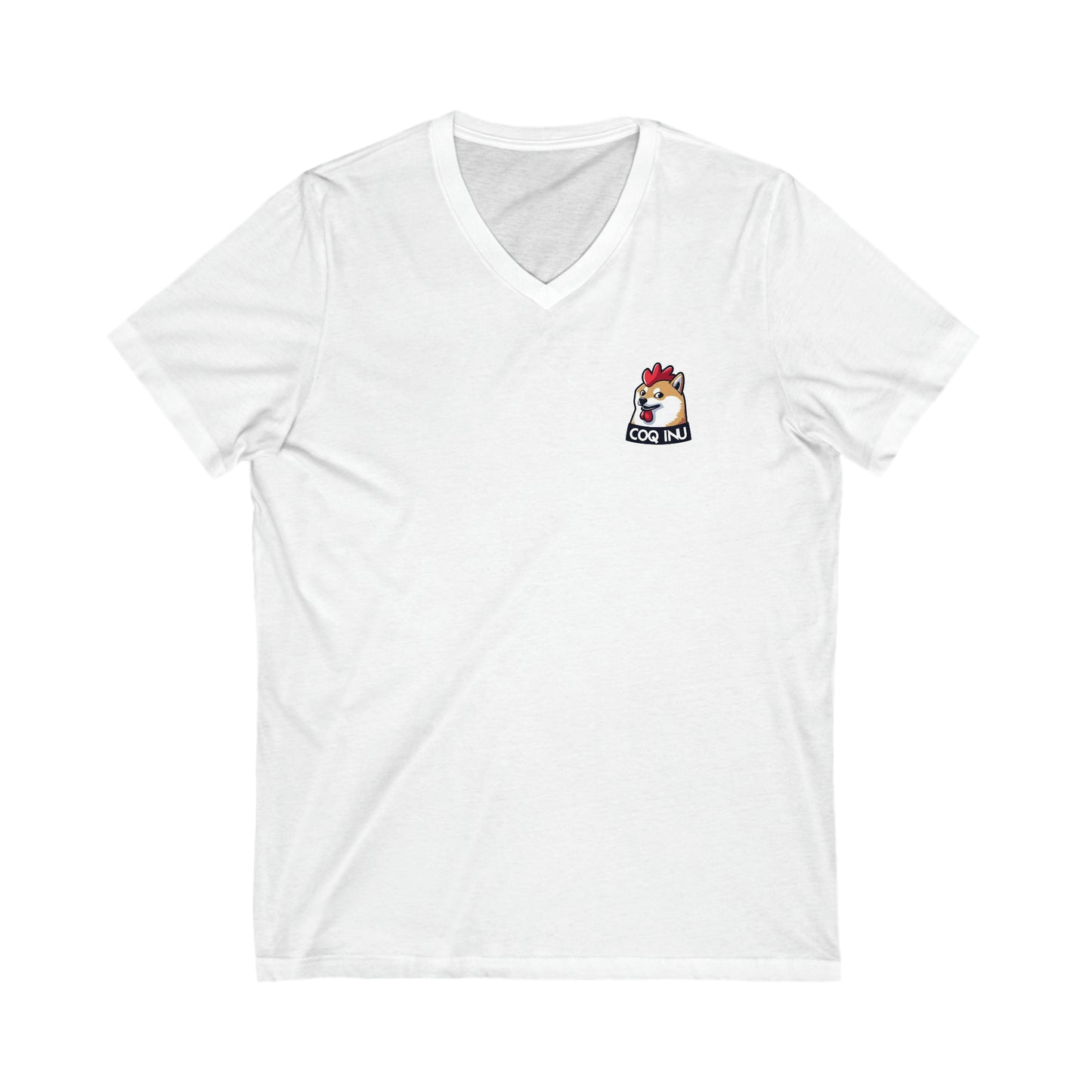 Fan art by Nifty Unisex Jersey Short Sleeve V-Neck Tee COQ INU with Dog