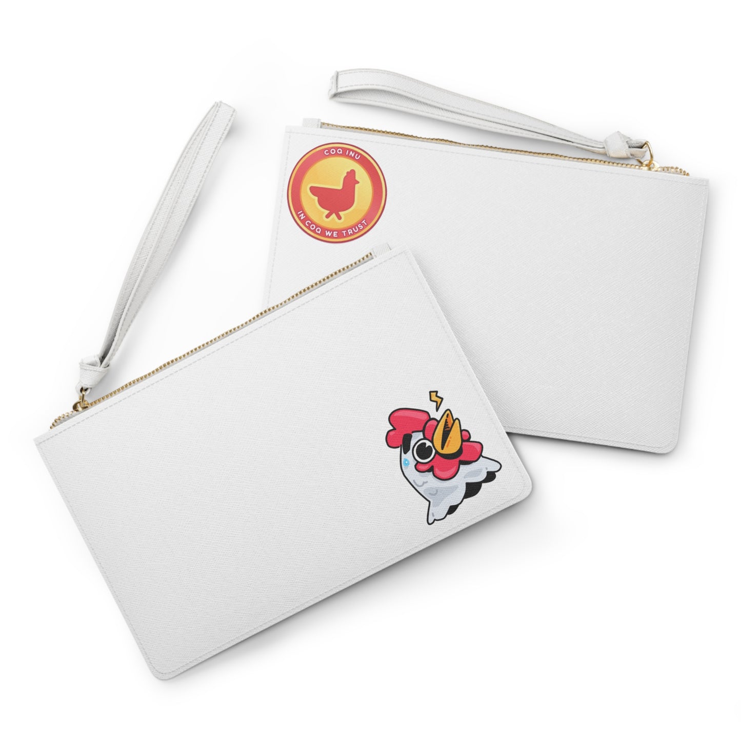 Gravy Fan Art Clutch Bag on White Bag COQ Whistle Head with COQ INU Logo (0x420 INU Shop)