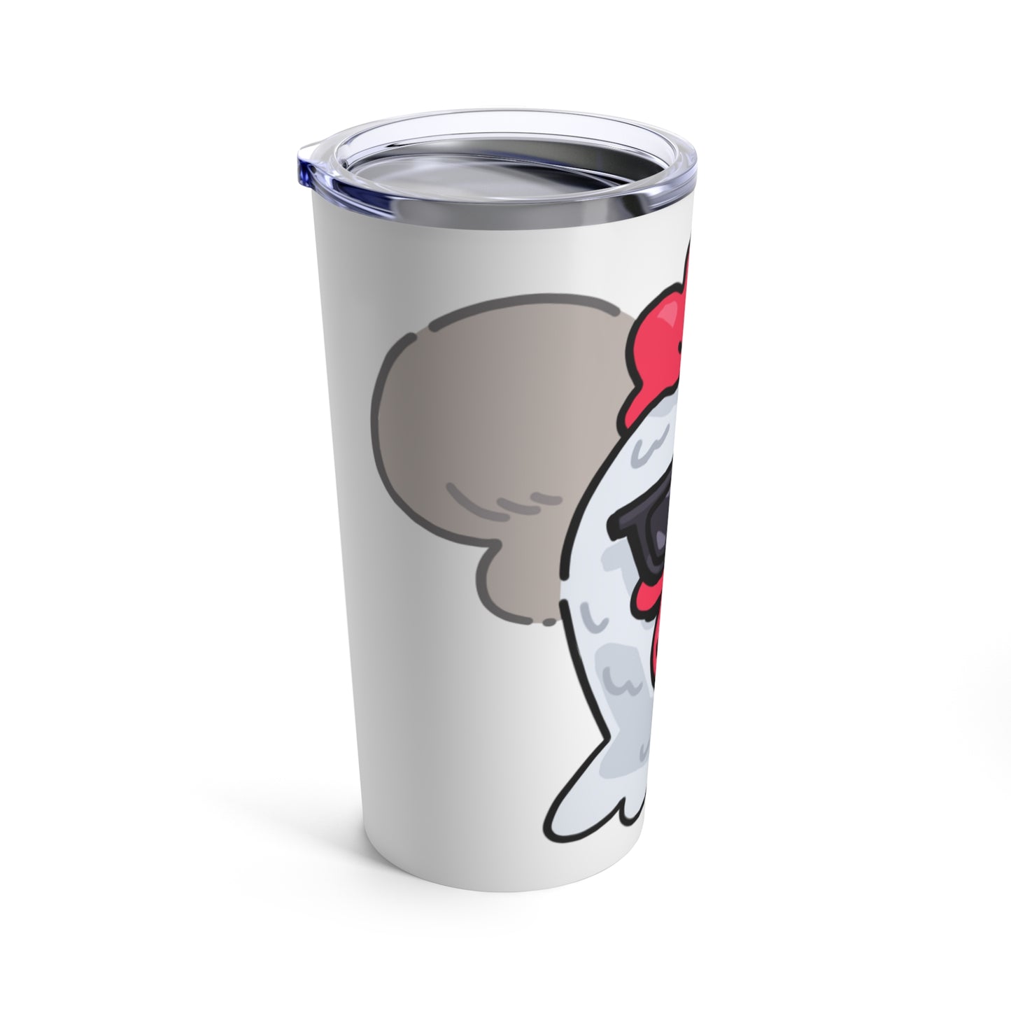 Gravy Fan Art Tumbler 20oz COQ Head Smokers, on White Background, Funny Chicken (Chikn)