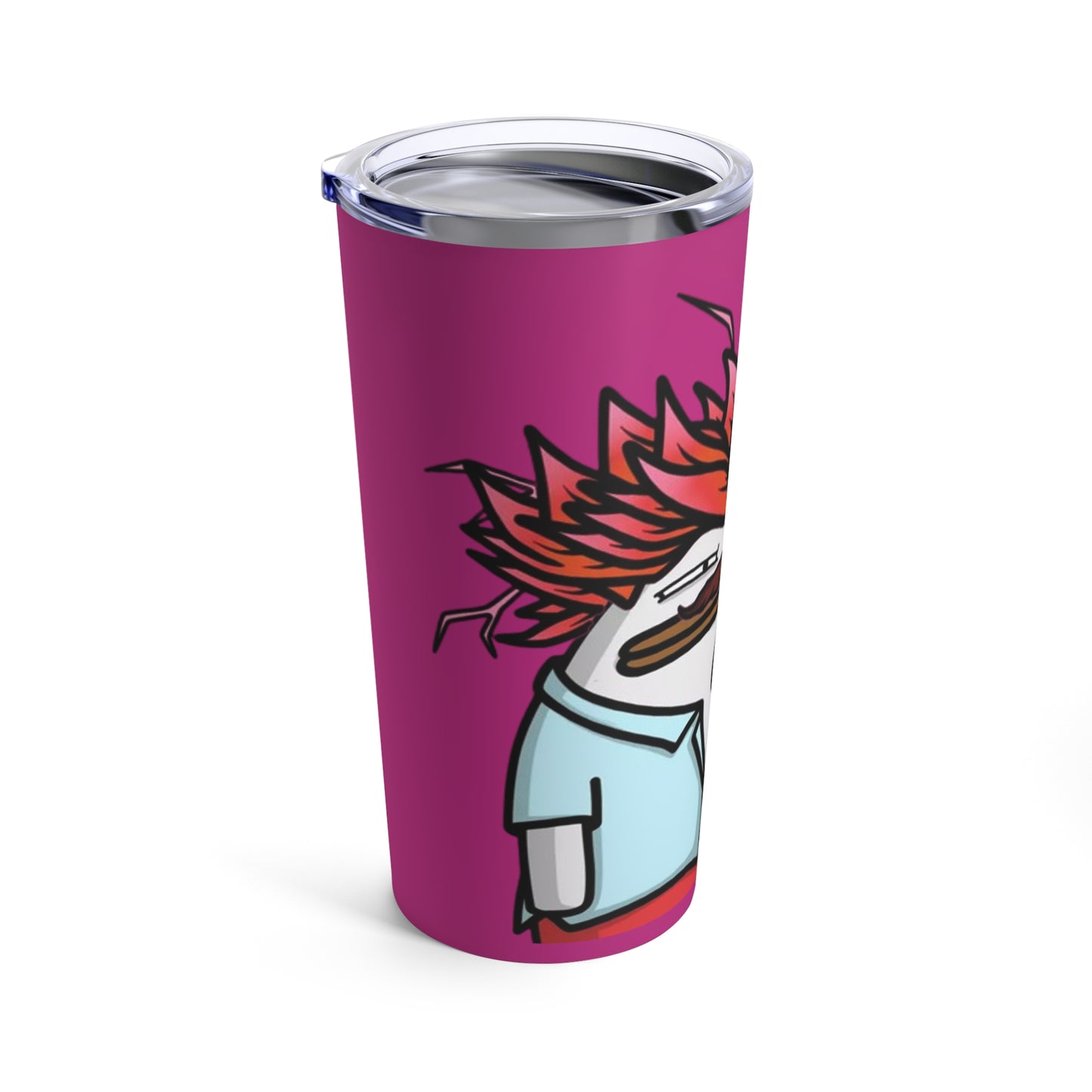 Pepe Portraits Tumbler 20oz COQ INU (0x420 Shop) on HOT Pink Background #2720 By Numpty