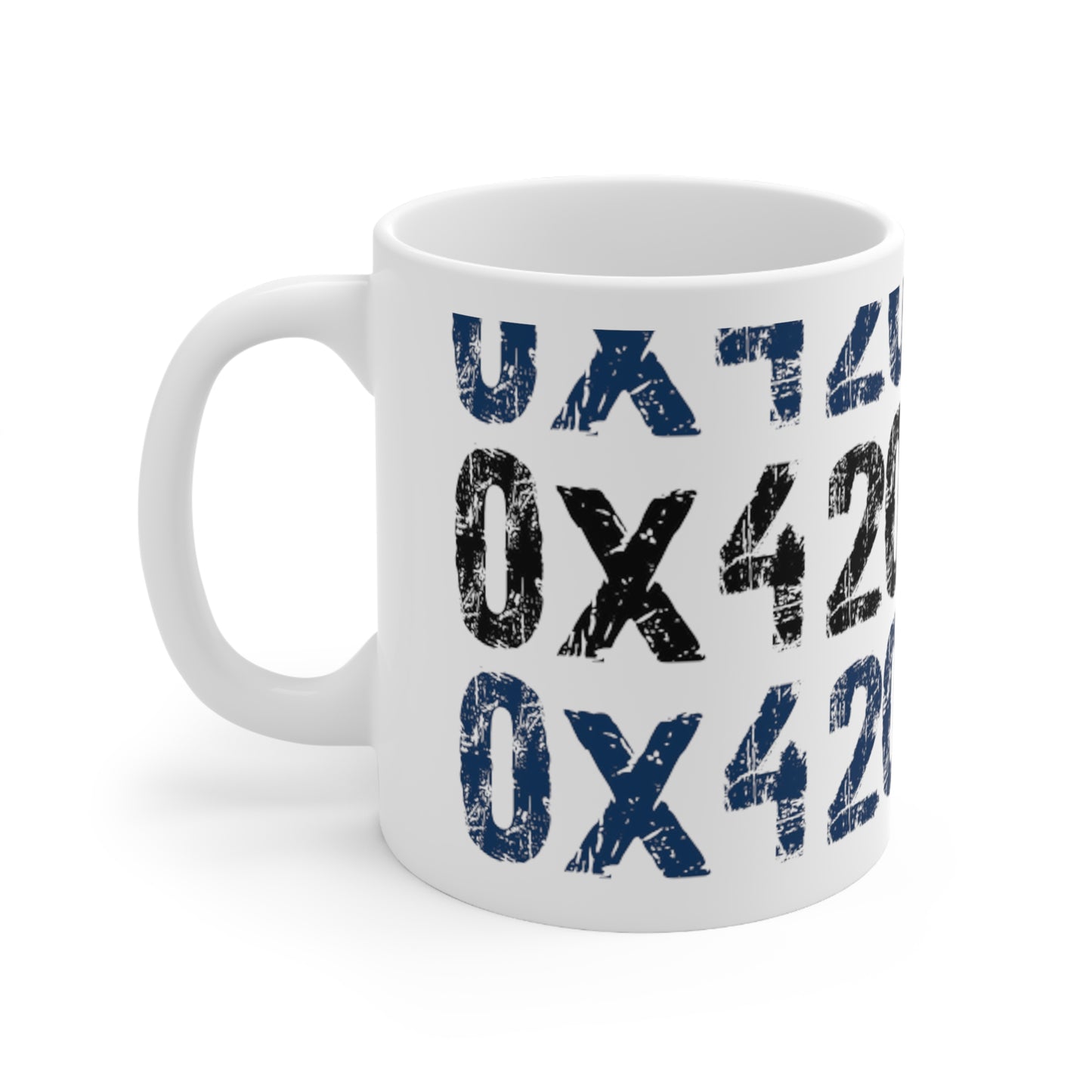 Nifty Fan Art COQ INU Navy & Black Ceramic Mug 11oz