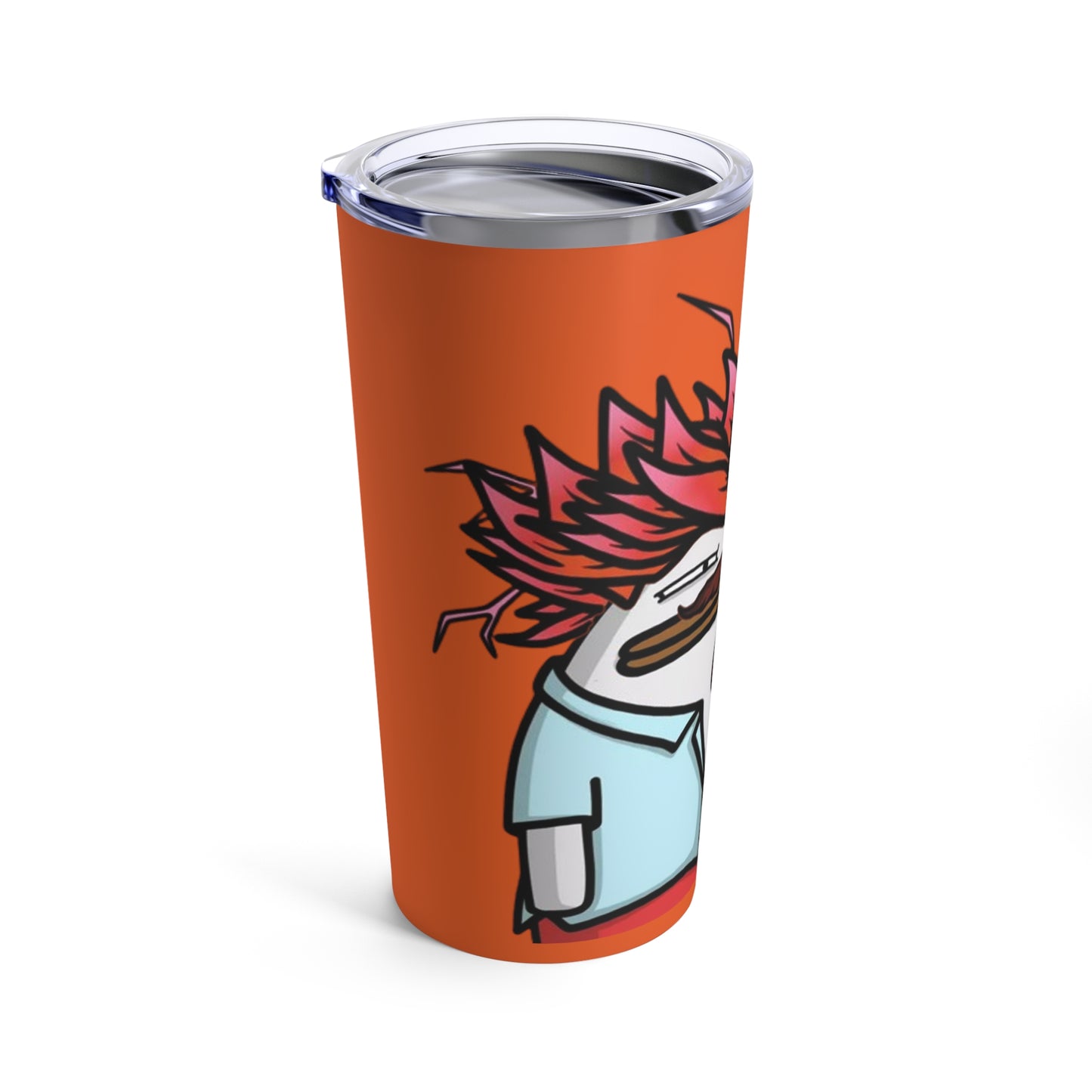 Pepe Portraits Tumbler 20oz COQ INU (0x420 Shop) on Orange Background #2720 By Numpty