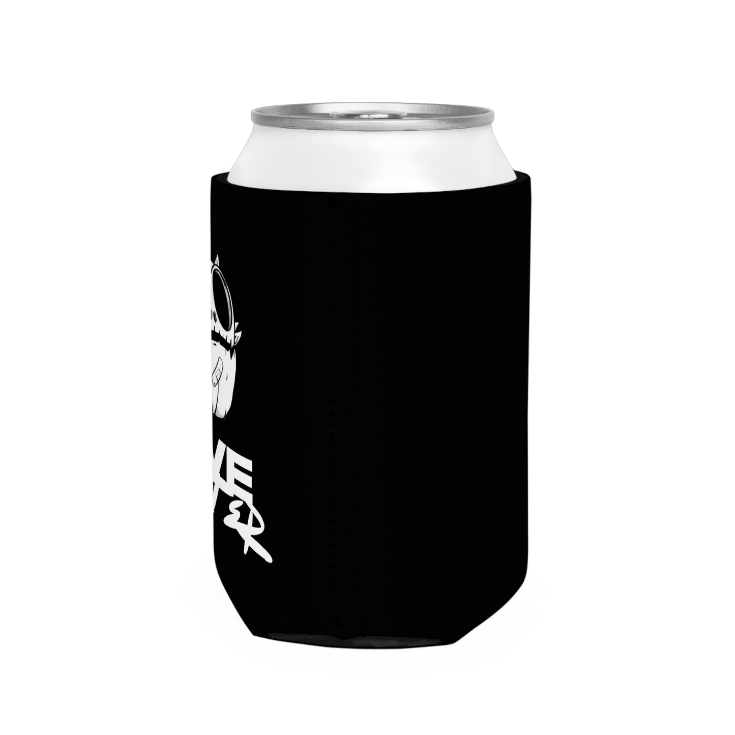 Love Monster Can Cooler Sleeve White Text & Skully Head