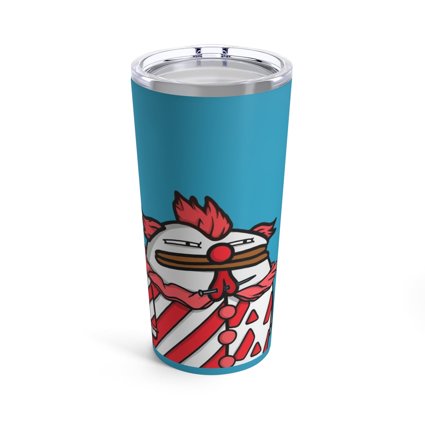 Pepe Portraits Tumbler 20oz COQ INU (0x420 Shop) on Turquoise Background #Clown by Numpty