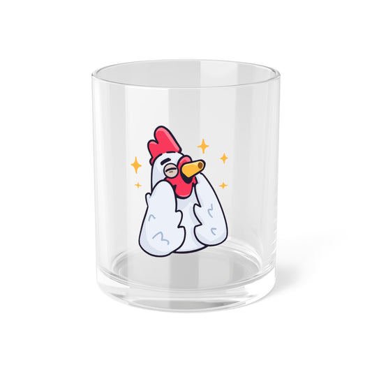 COQ Head Bar Glass Feels Good By Gravy, Funny Chicken (Chikn)