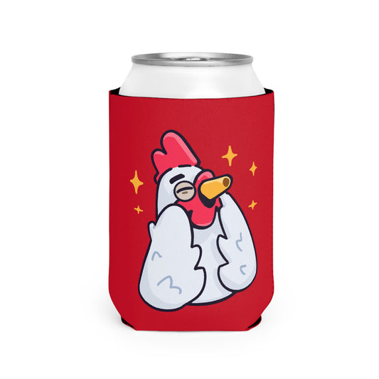 Red Can Cooler Sleeve COQ INU 0x420 #Feels Good by Gravy