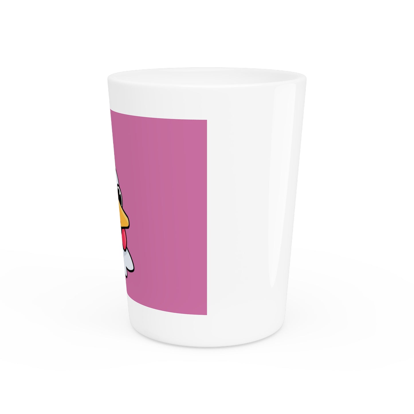 Gravy Fan Art Shot Glass Fan Art COQ Wink Head on Pink background (0x420 INU Store)