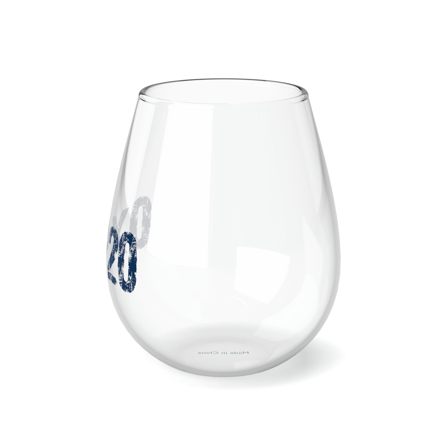 0x420 Navy COQ INU Stemless Wine Glass, 11.75oz by Nifty