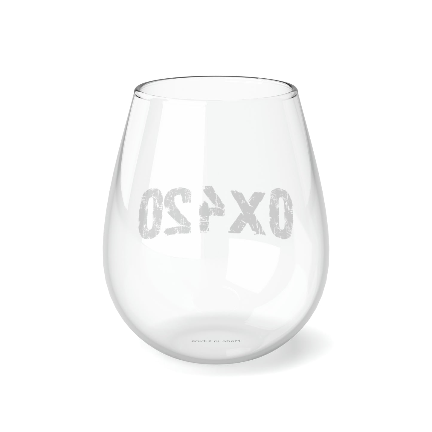 0x420 Black COQ INU Stemless Wine Glass, 11.75oz by Nifty