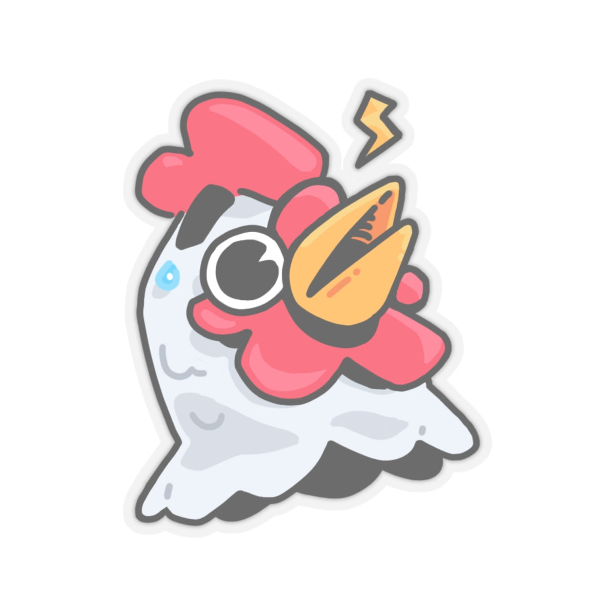 Gravy Fan Art COQ INU Box Head Sticker (0x420 INU Shop) White Background