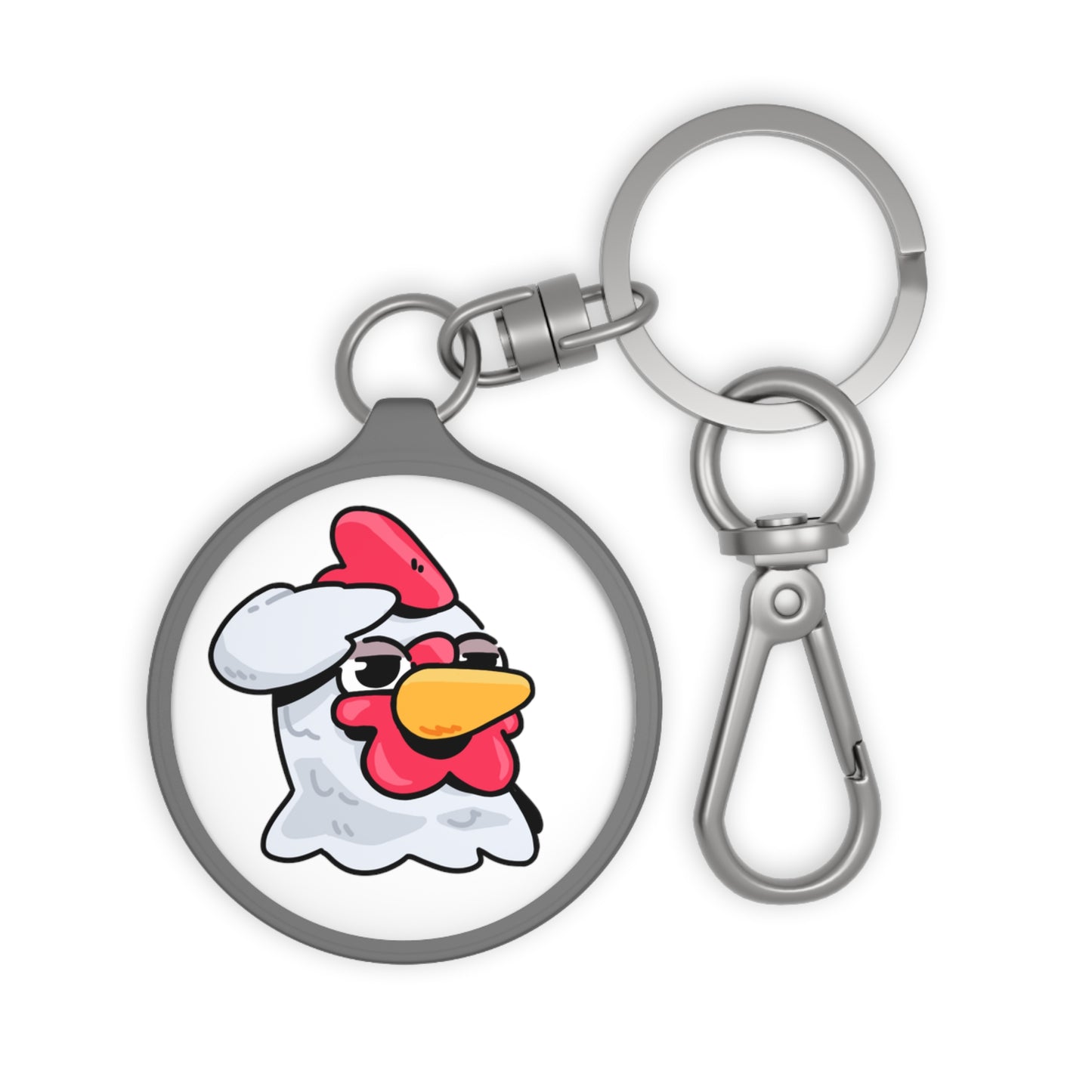 Keyring Tag COQ INU 0x420 White back ground COQ Salute by Gravy