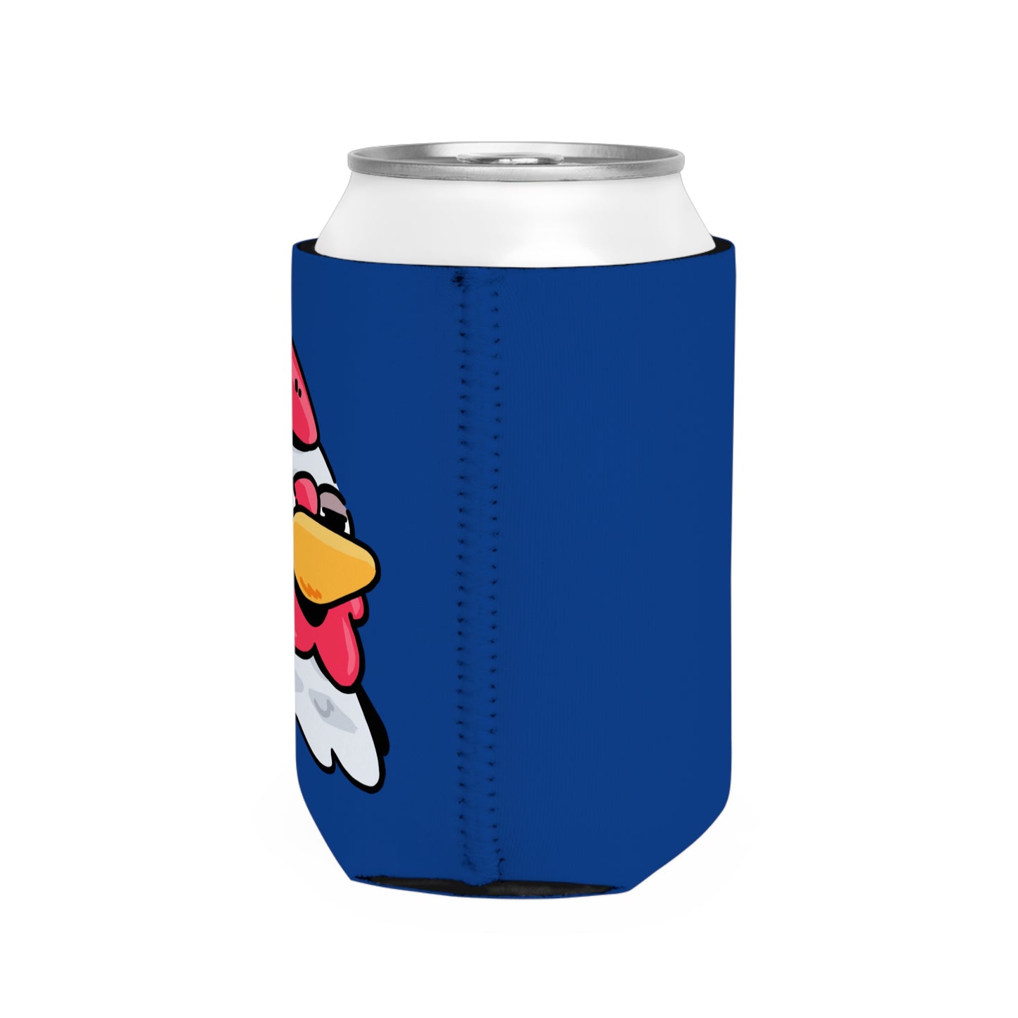 Navy Can Cooler Sleeve Fan Art COQ INU Salute Head 0x420 Black Text by Gravy