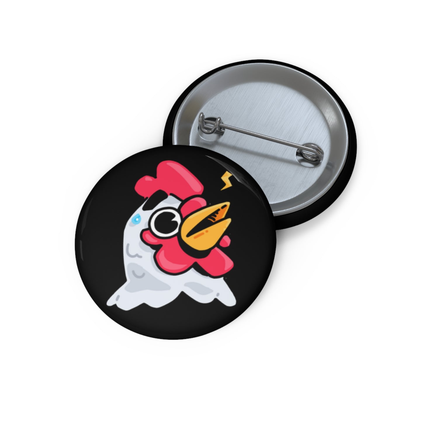 COQ Head Whistle Buttons By Gravy #COQ INU Pin, Funny Chicken (Chikn)