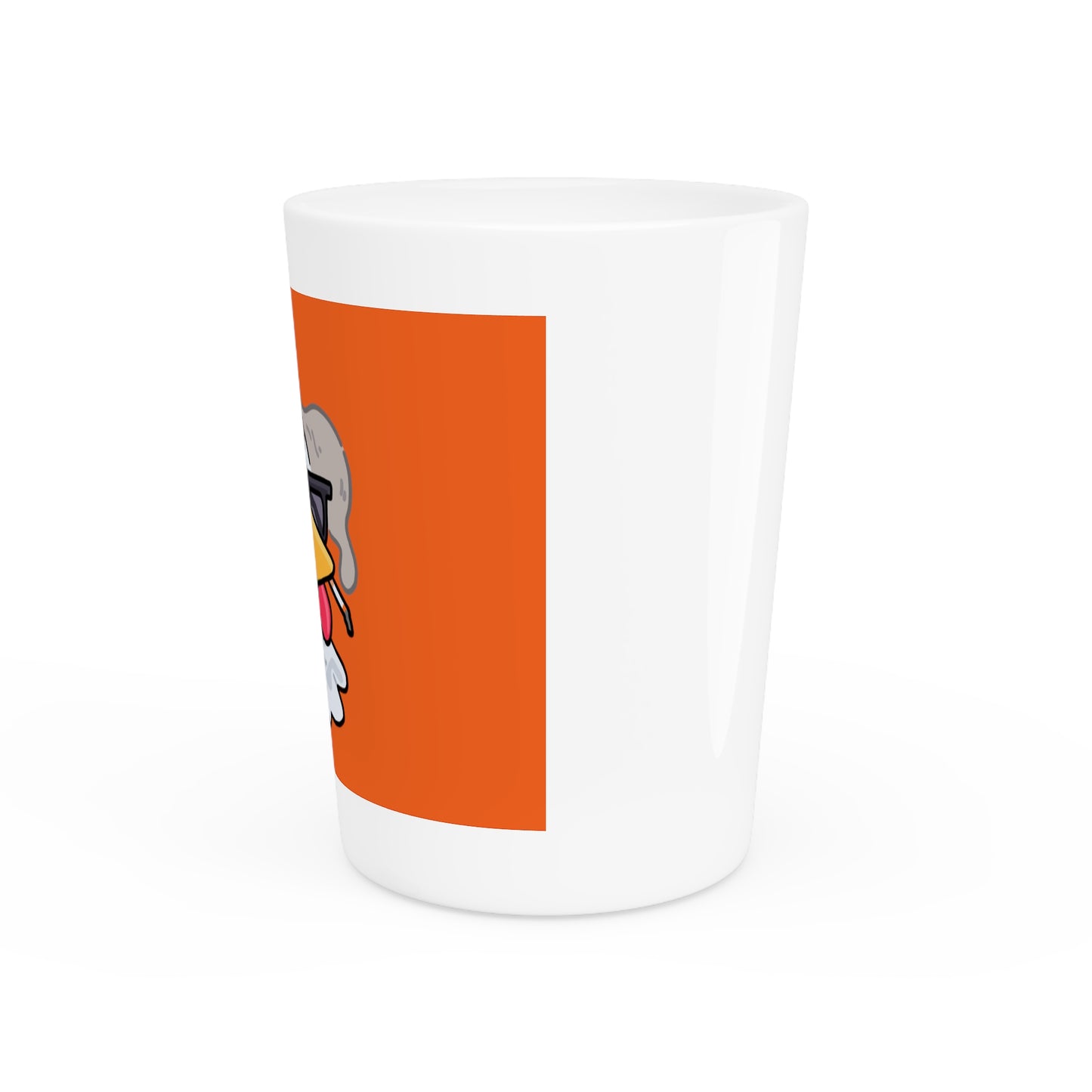 Gravy Fan Art Shot Glass Fan Art COQ Smokers Head on Orange background (0x420 INU Store)