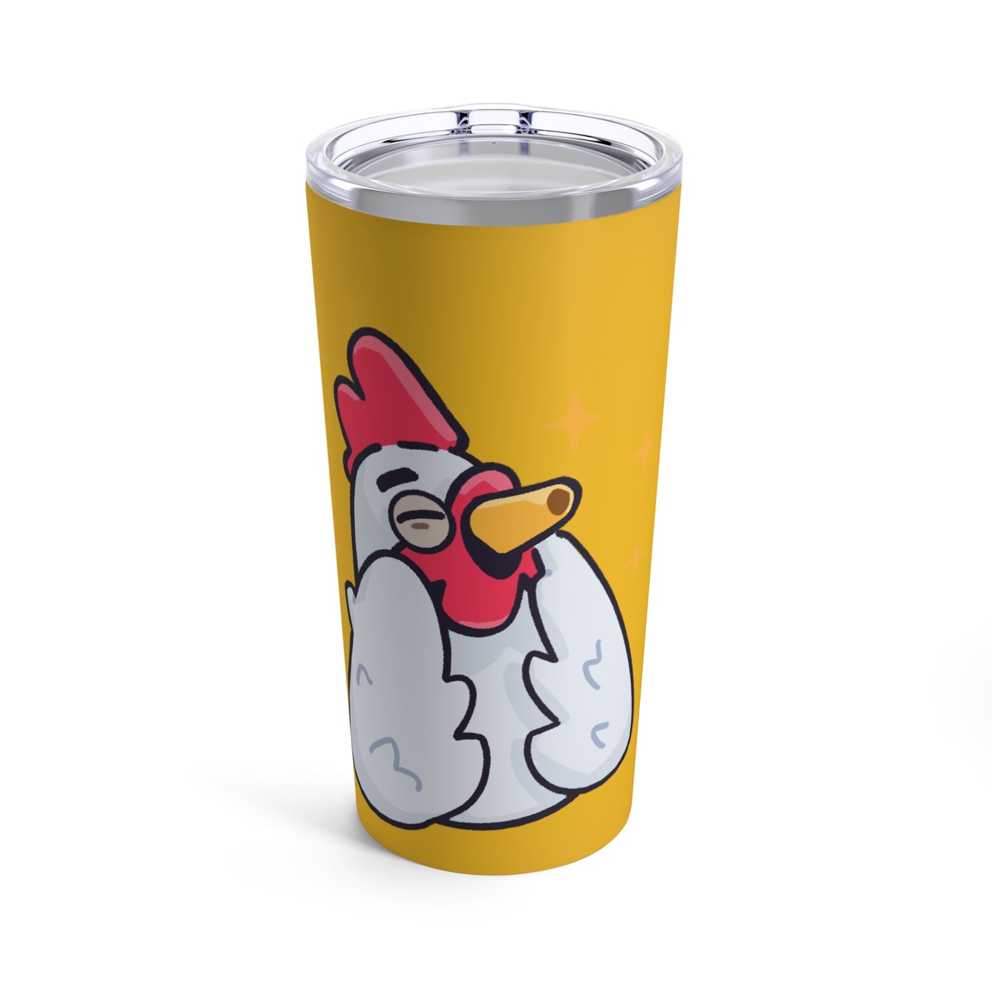 Tumbler 20oz COQ INU (0x420 Shop) on Yellow Background #Feels Good Head by Gravy