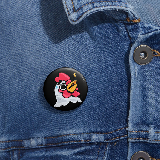 COQ Head Whistle Buttons By Gravy #COQ INU Pin, Funny Chicken (Chikn)