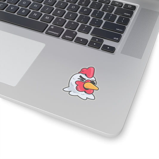 Gravy Fan Art COQ Head Wink Sticker, Funny Chicken (Chikn)