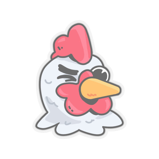 Gravy Fan Art COQ Head Wink Sticker, Funny Chicken (Chikn)