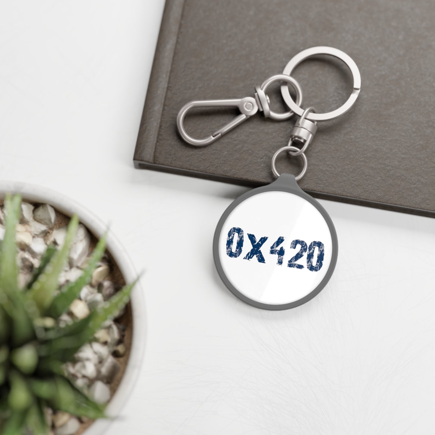 Keyring Tag COQ INU 0x420 Navy Text by Nifty