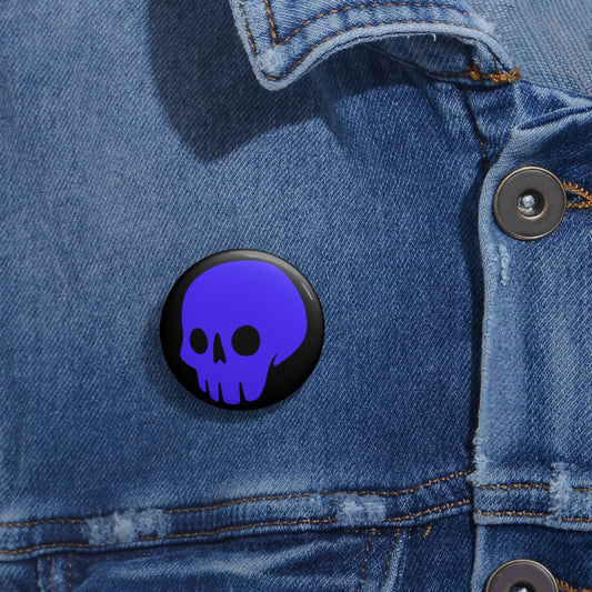 Madskullz Purple Skull Logo on Back Pin Buttons