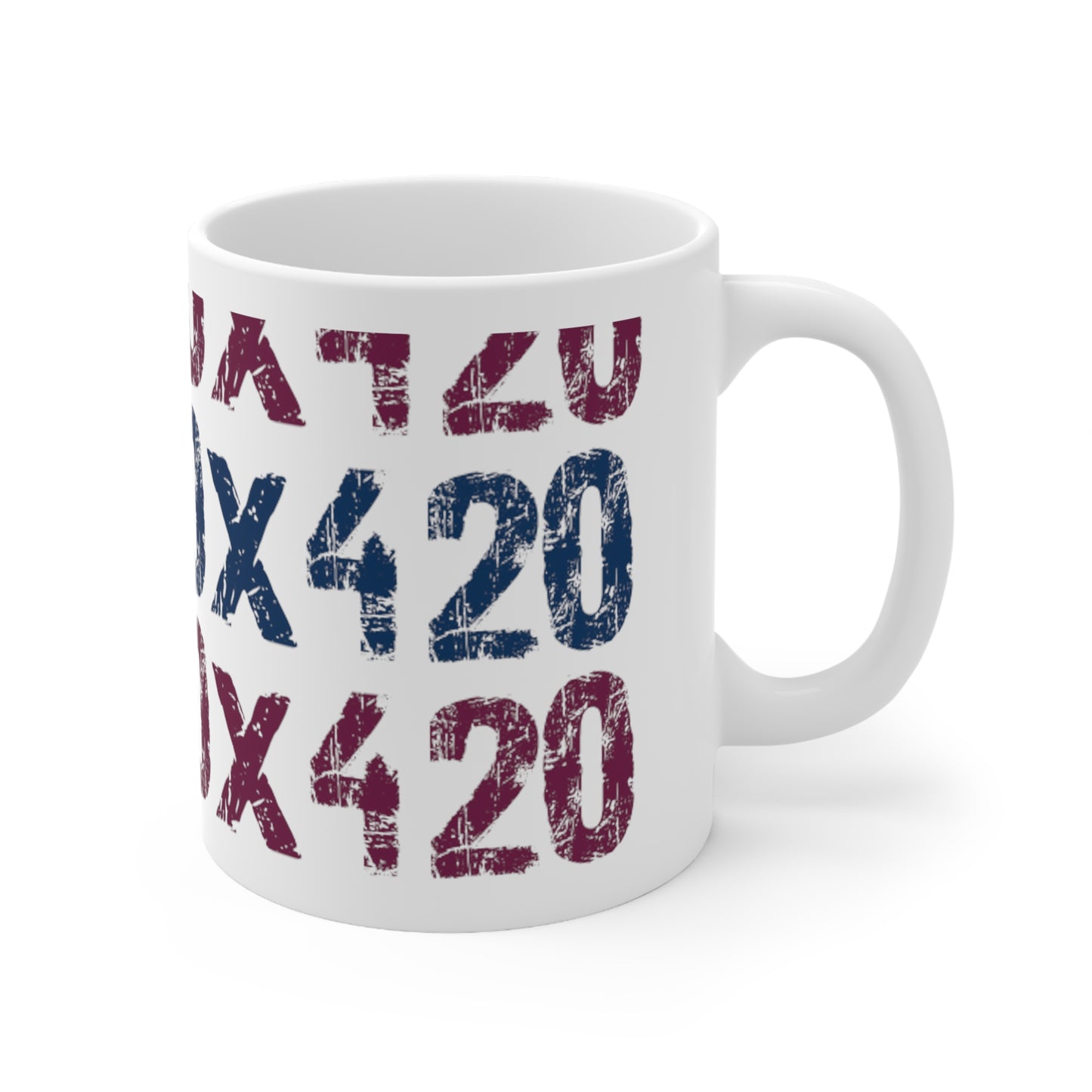 Nifty Fan Art COQ INU Navy & Purple Ceramic Mug 11oz