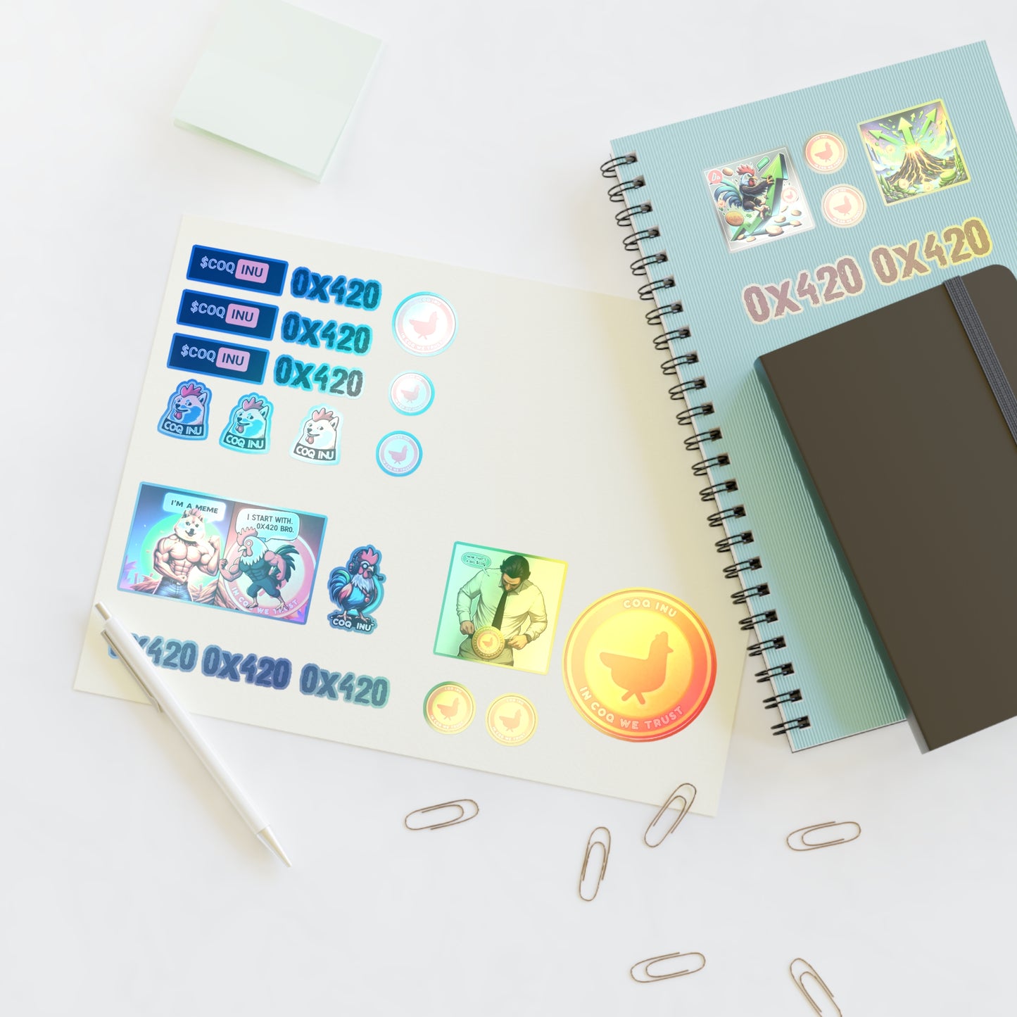 Sticker Sheets COQ INU Coin & Memes By Nifty