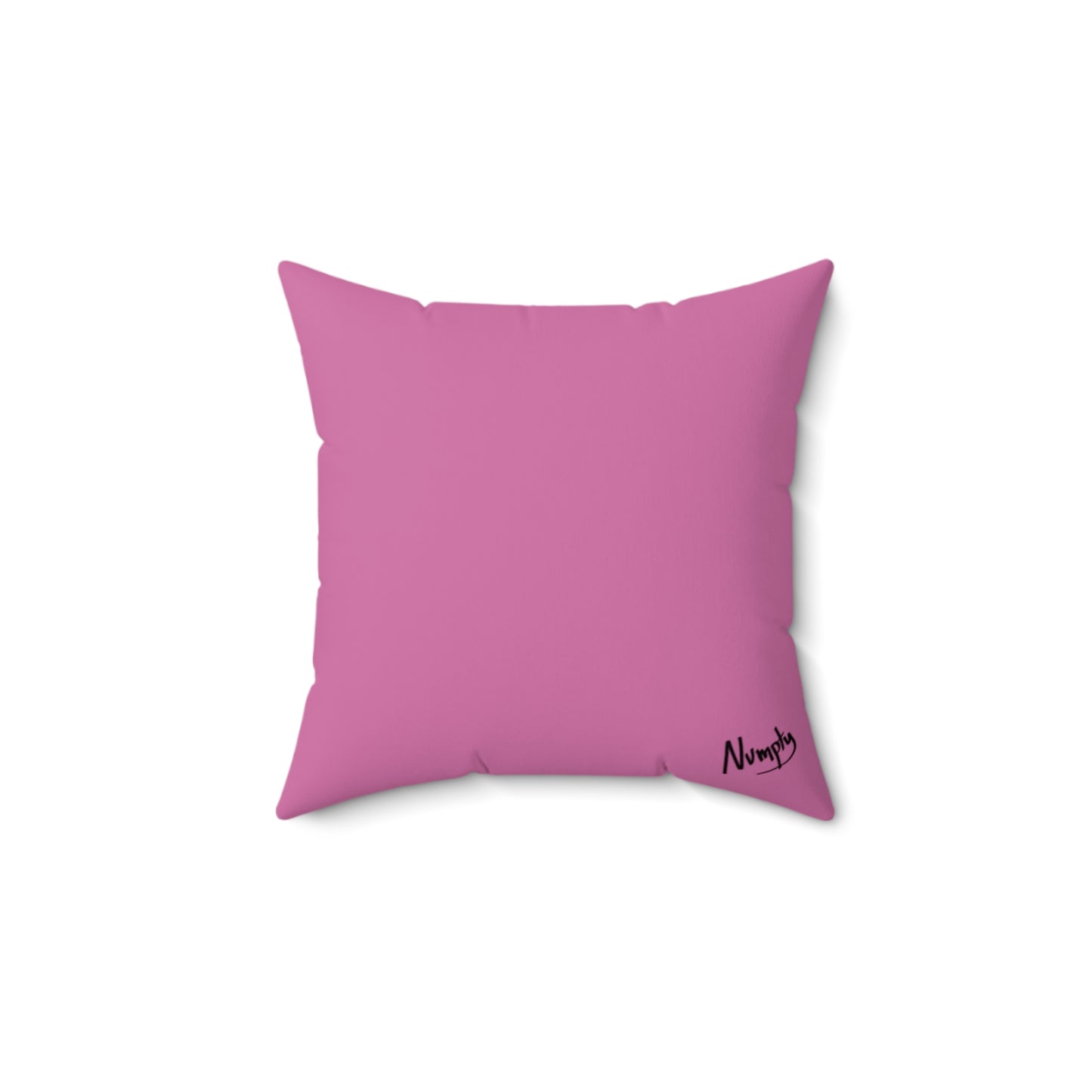 Pink Spun Polyester Square Pillow Pepe Portraits signature by Numpty (COQ INU 0x420) #2720