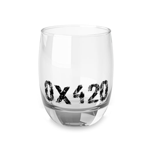 Whiskey Glass 0x420 Black Text COQ INU by Nifty