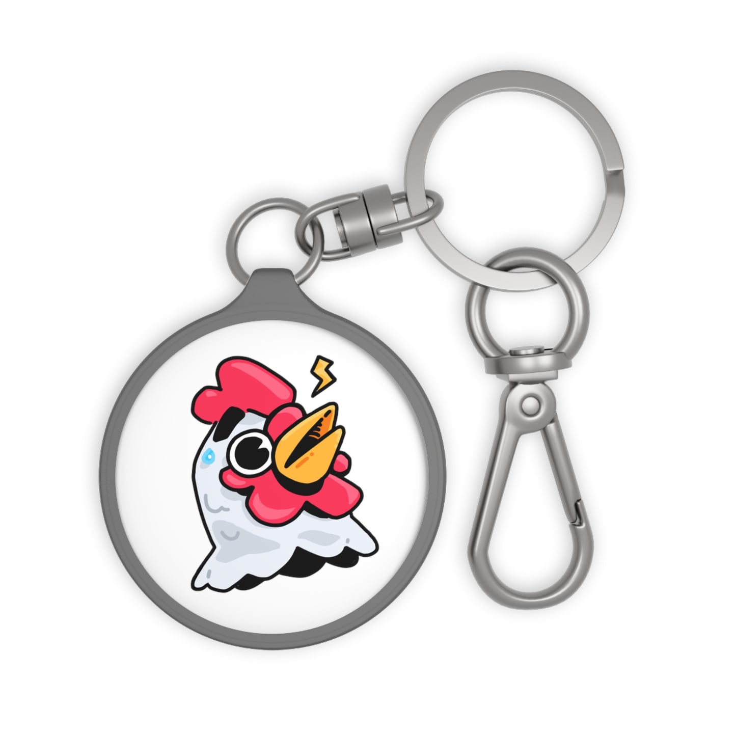 Keyring Tag COQ INU 0x420 White back ground COQ Alarmed by Gravy