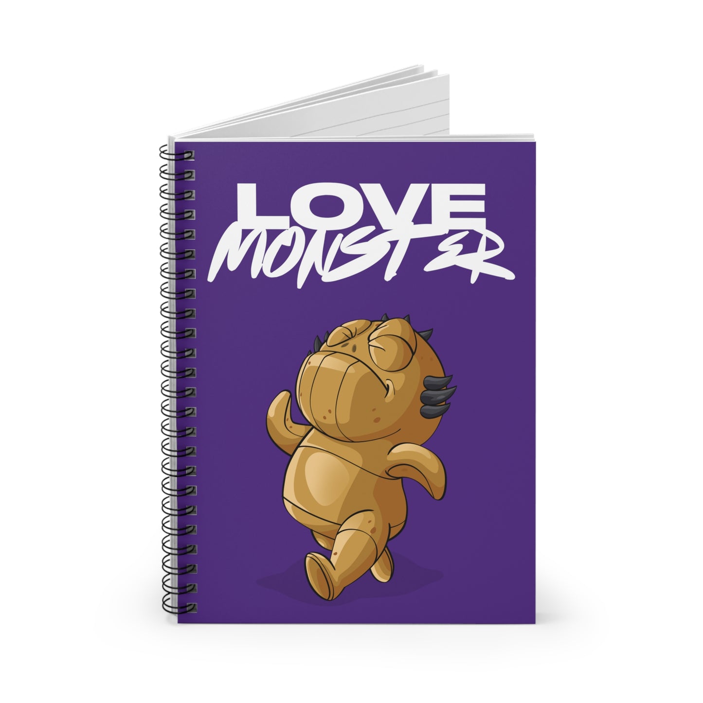 Spiral Notebook - Ruled Line Love Monster Patrick White Logo Text