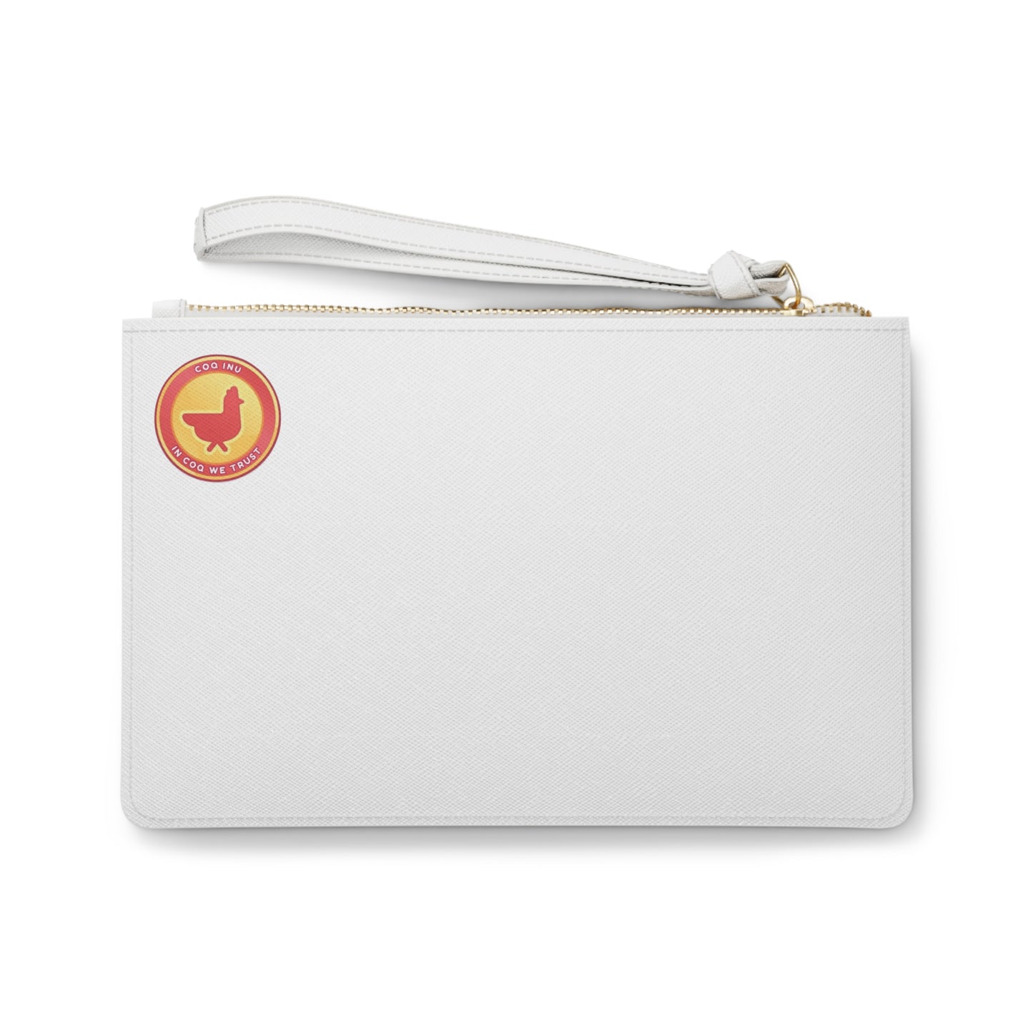 COQ INU Head Clutch Bag on White Bag COQ INU Logo (0x420 INU Shop)  #Feels Good By Gravy