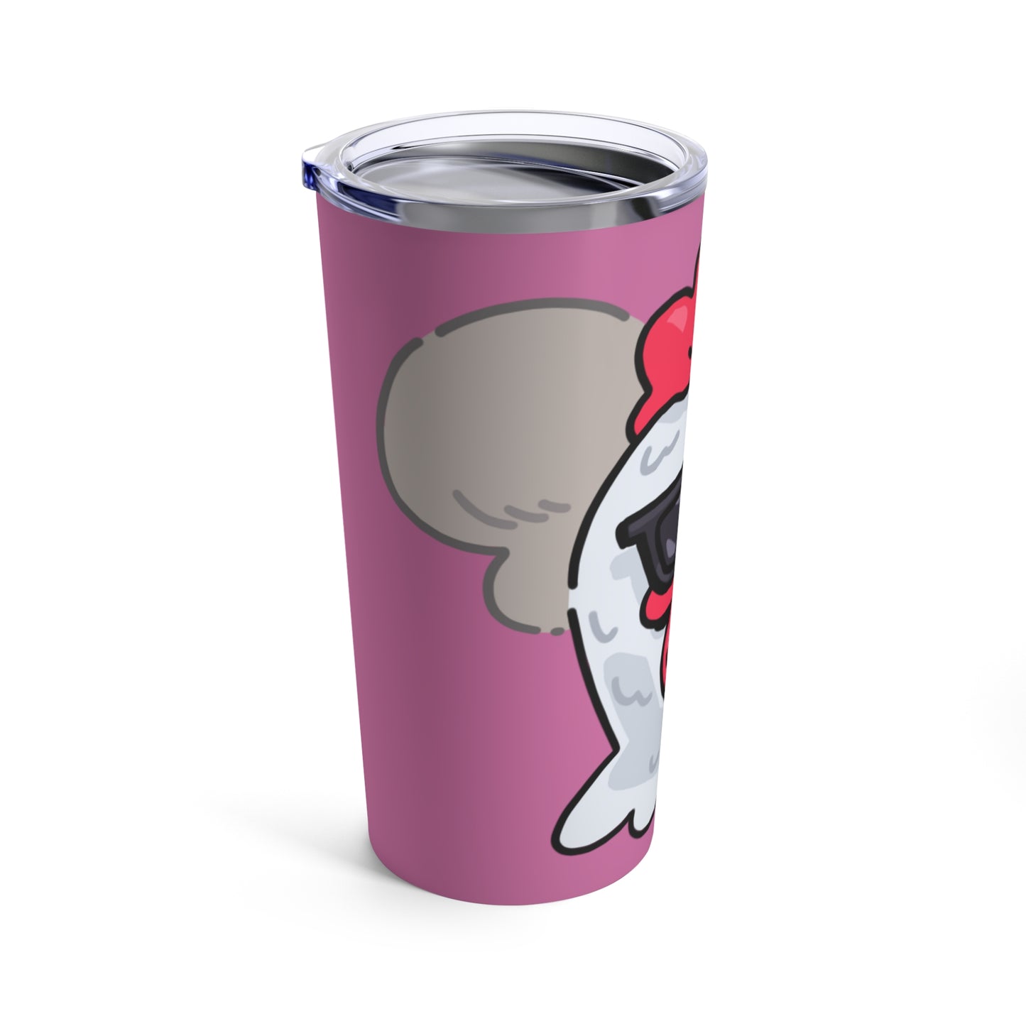 Gravy Fan Art Tumbler 20oz COQ Smokers Head (0x420 Shop) on Pink Background